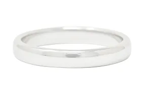 1990's Classic Tiffany & Co. Platinum 3MM Unisex Wedding Band Ring