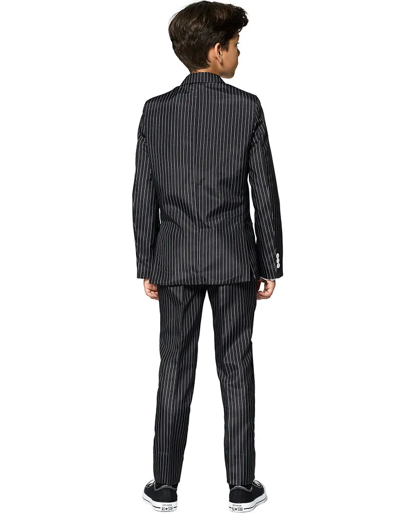 20s Gangster Pinstripe Black Boys Suitmeister