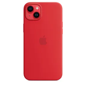 Apple iPhone 14 Plus Silicone Case with Mag Safe, Product Red