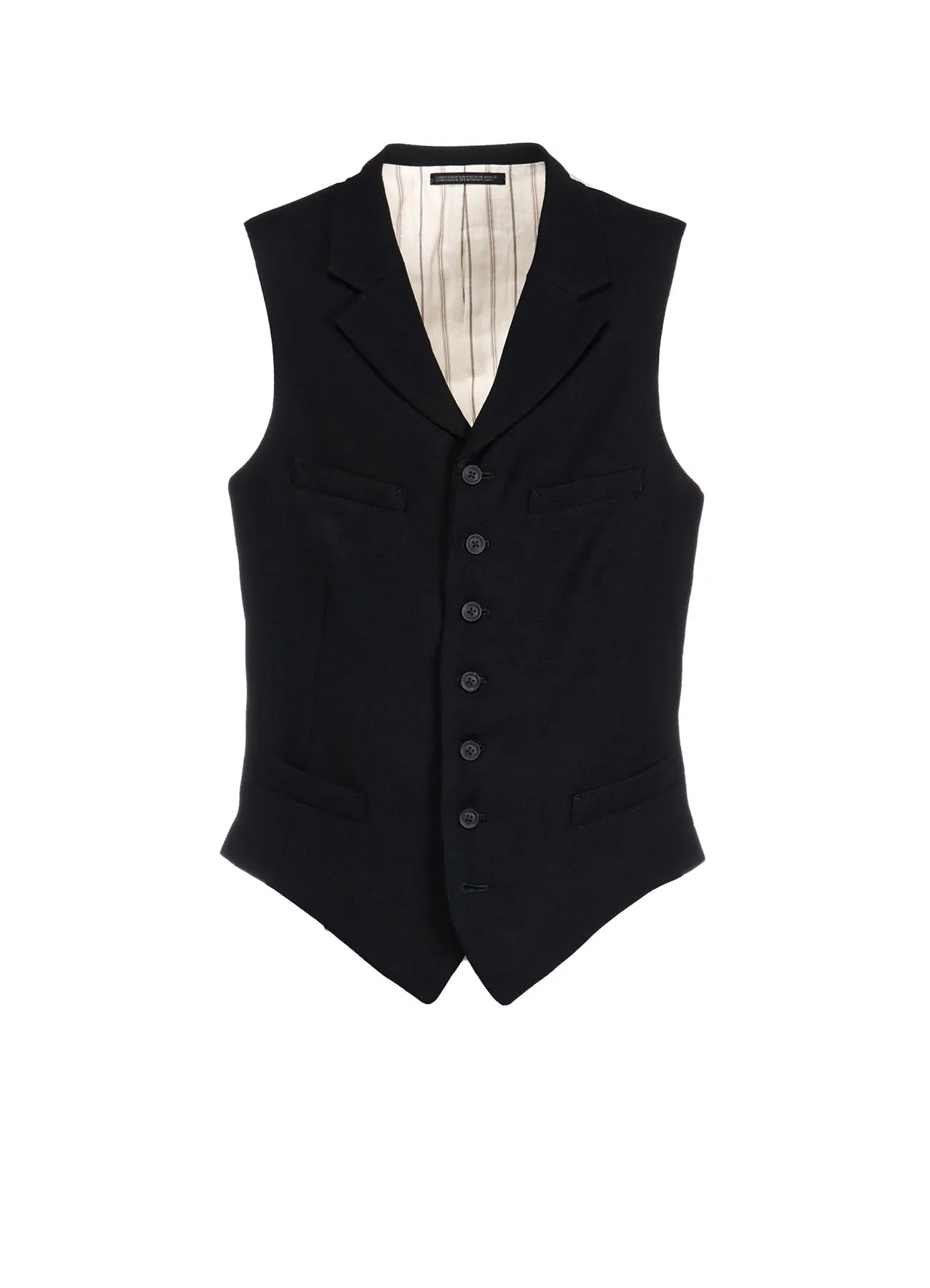 ARMY GABARDINE NOTCHED LAPEL GABARDINE VEST