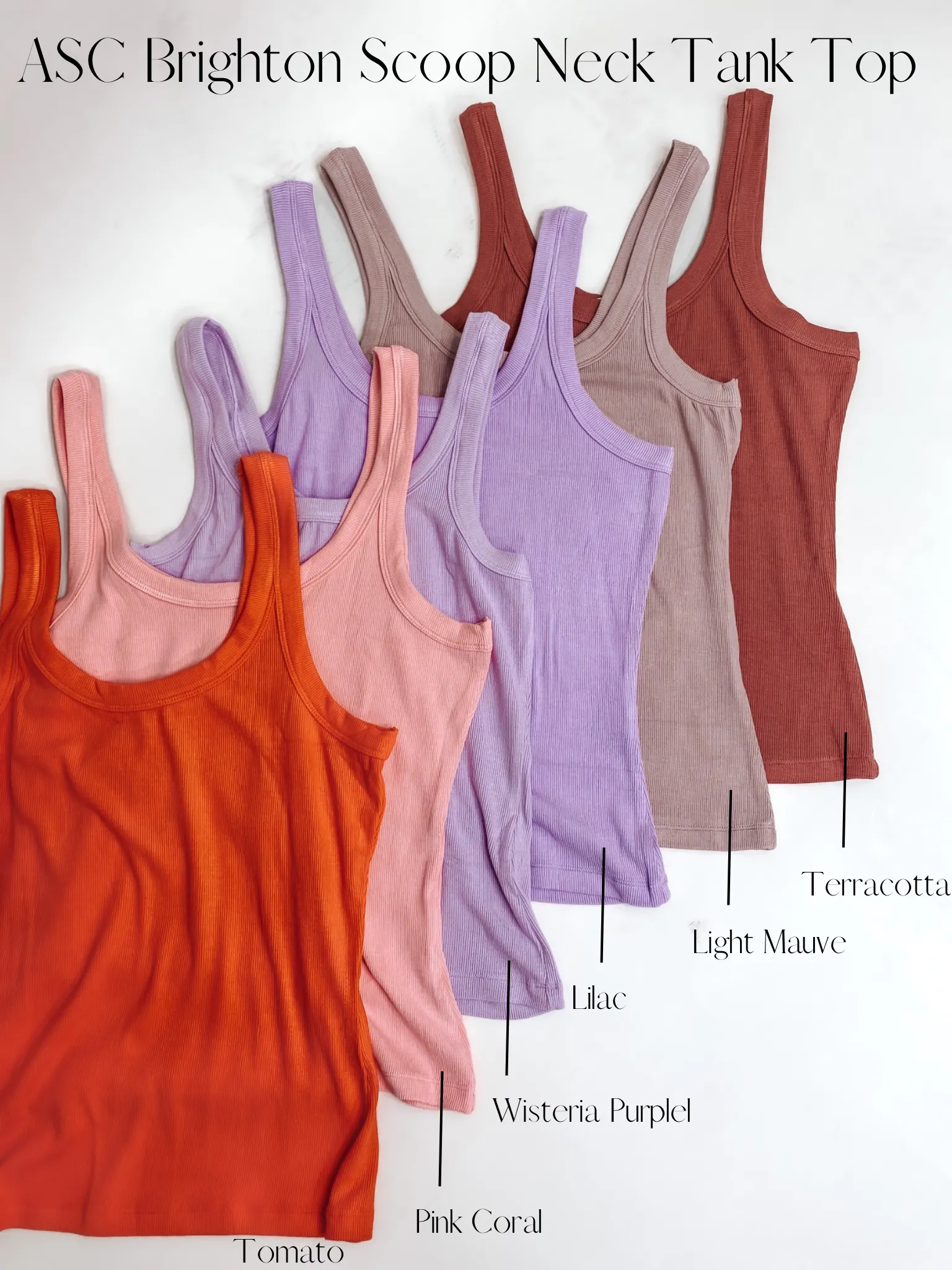 ASC Brighton Scoop Neck Tank Top- Lilac