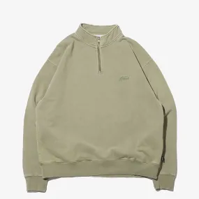 ATMOS PIGMENT DYED HALF ZIP SWEATSHIRT