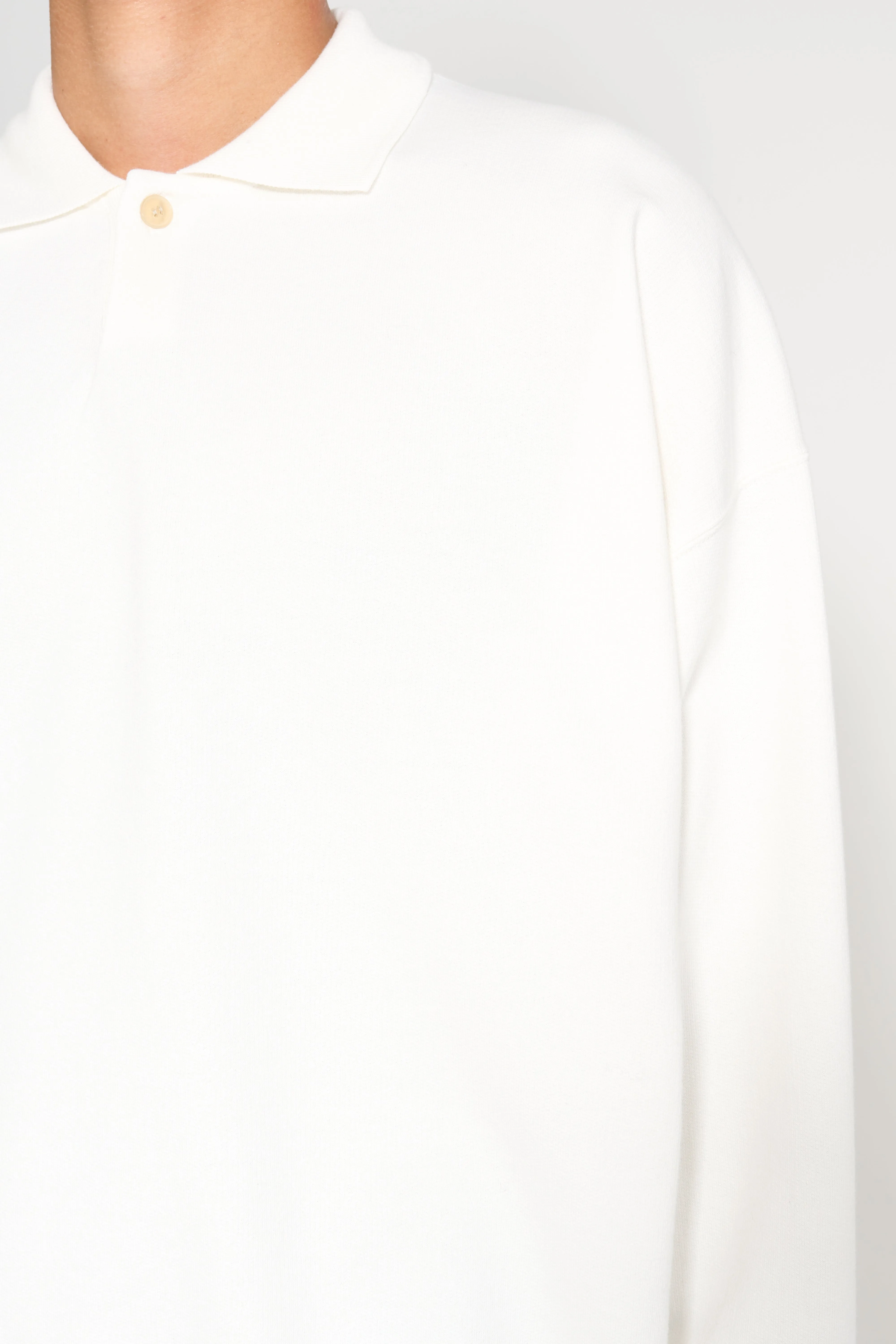 Auralee Pima Light Sweat Polo White