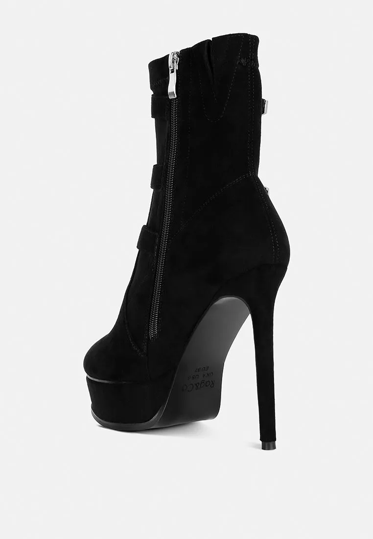 Beaux High Platform Stiletto Ankle Boots By Ruw