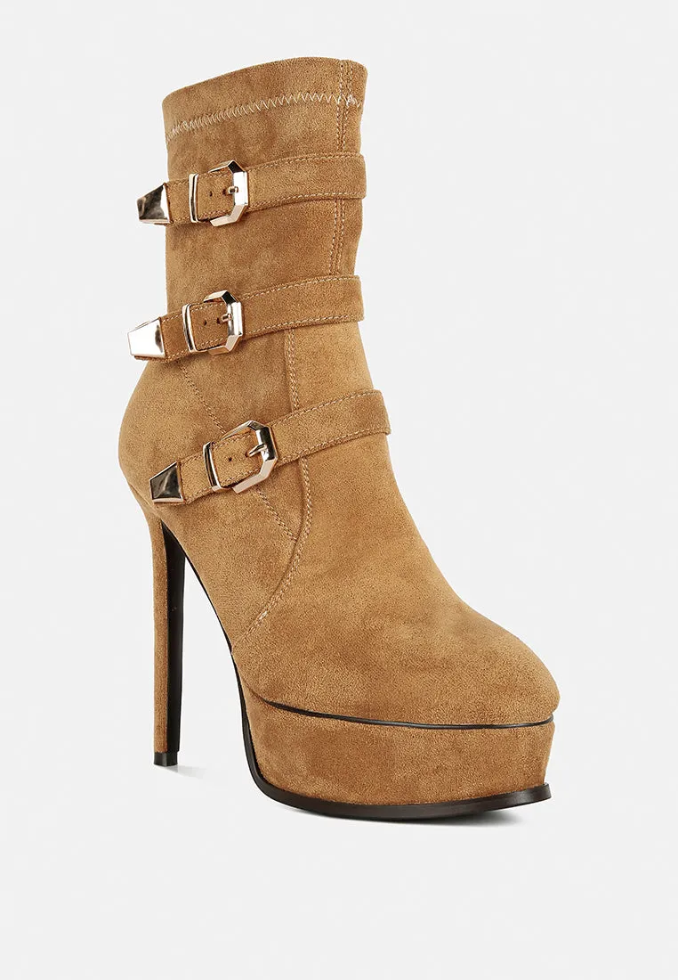 Beaux High Platform Stiletto Ankle Boots By Ruw