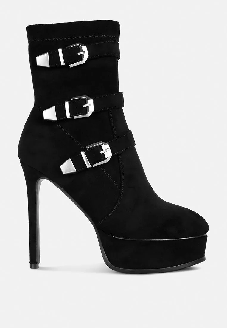 Beaux High Platform Stiletto Ankle Boots By Ruw