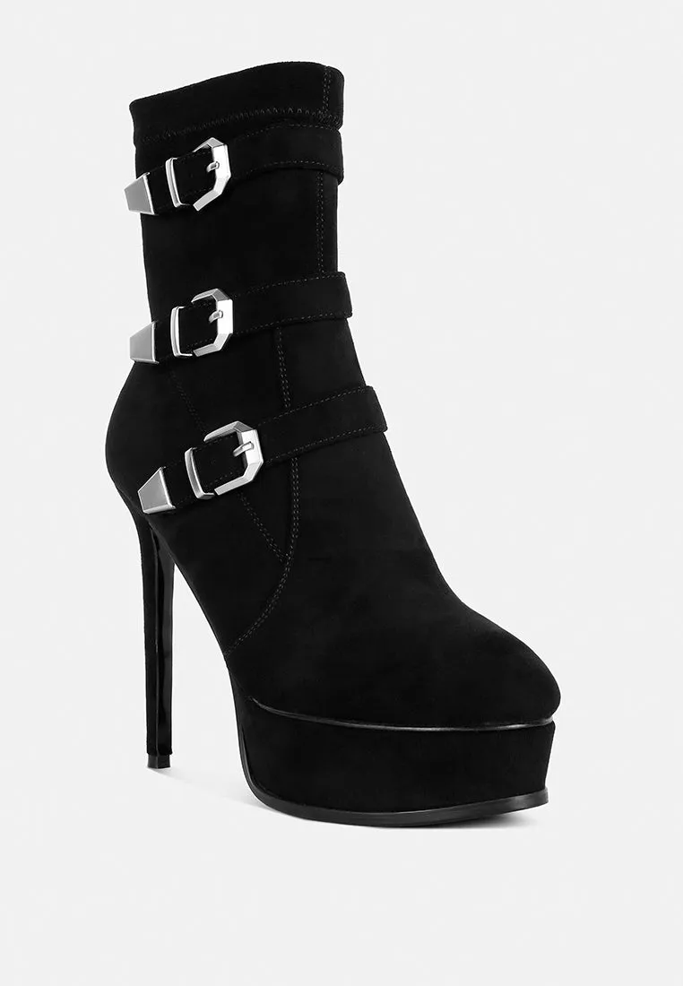 Beaux High Platform Stiletto Ankle Boots By Ruw