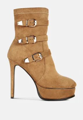 Beaux High Platform Stiletto Ankle Boots By Ruw