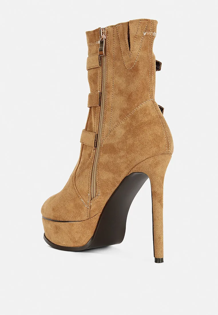 Beaux High Platform Stiletto Ankle Boots By Ruw