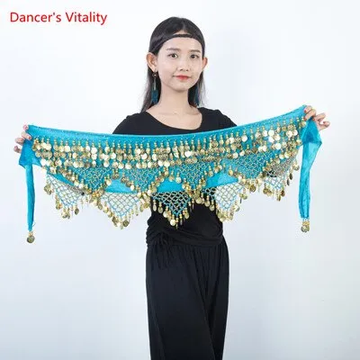 Belly Dance Belt Tassel Gold coin Hip Scarf Oriental Dancing Waist Chain Woman Elegant Sequins Performance Accessories