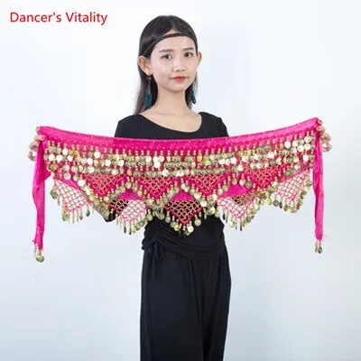 Belly Dance Belt Tassel Gold coin Hip Scarf Oriental Dancing Waist Chain Woman Elegant Sequins Performance Accessories