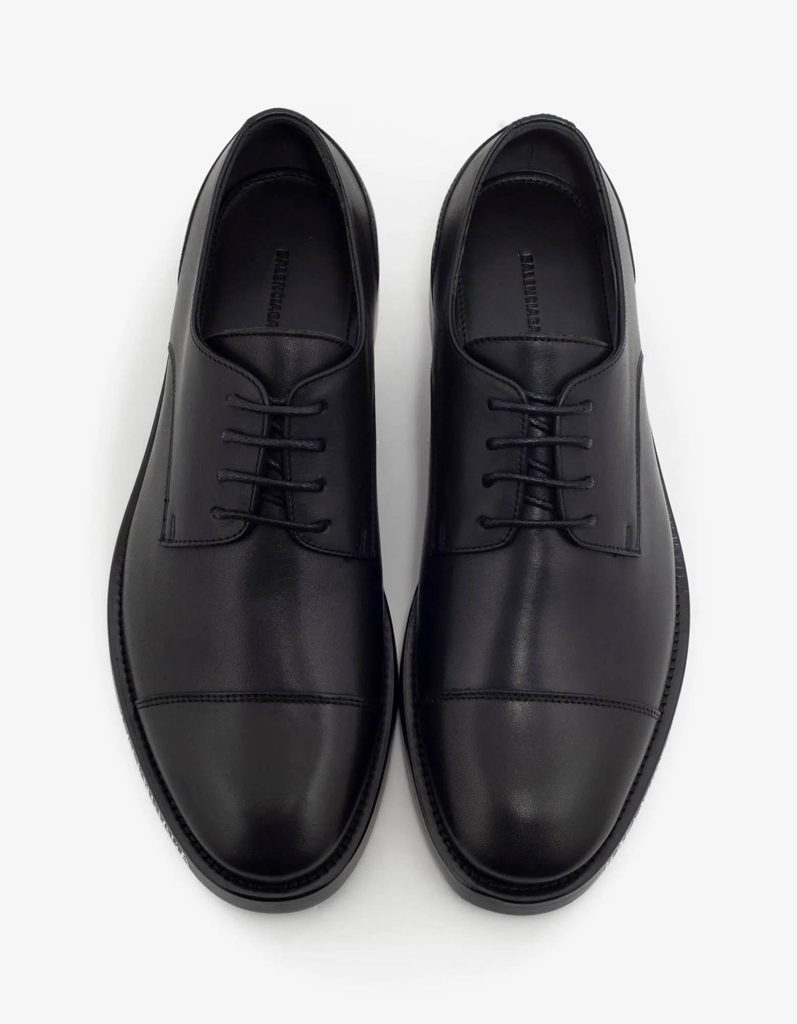 Black Logo Derby Shoes