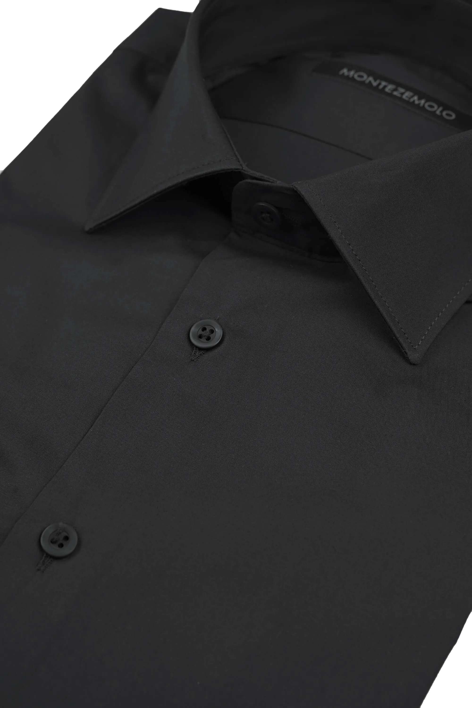 Black Plain Cotton Shirt