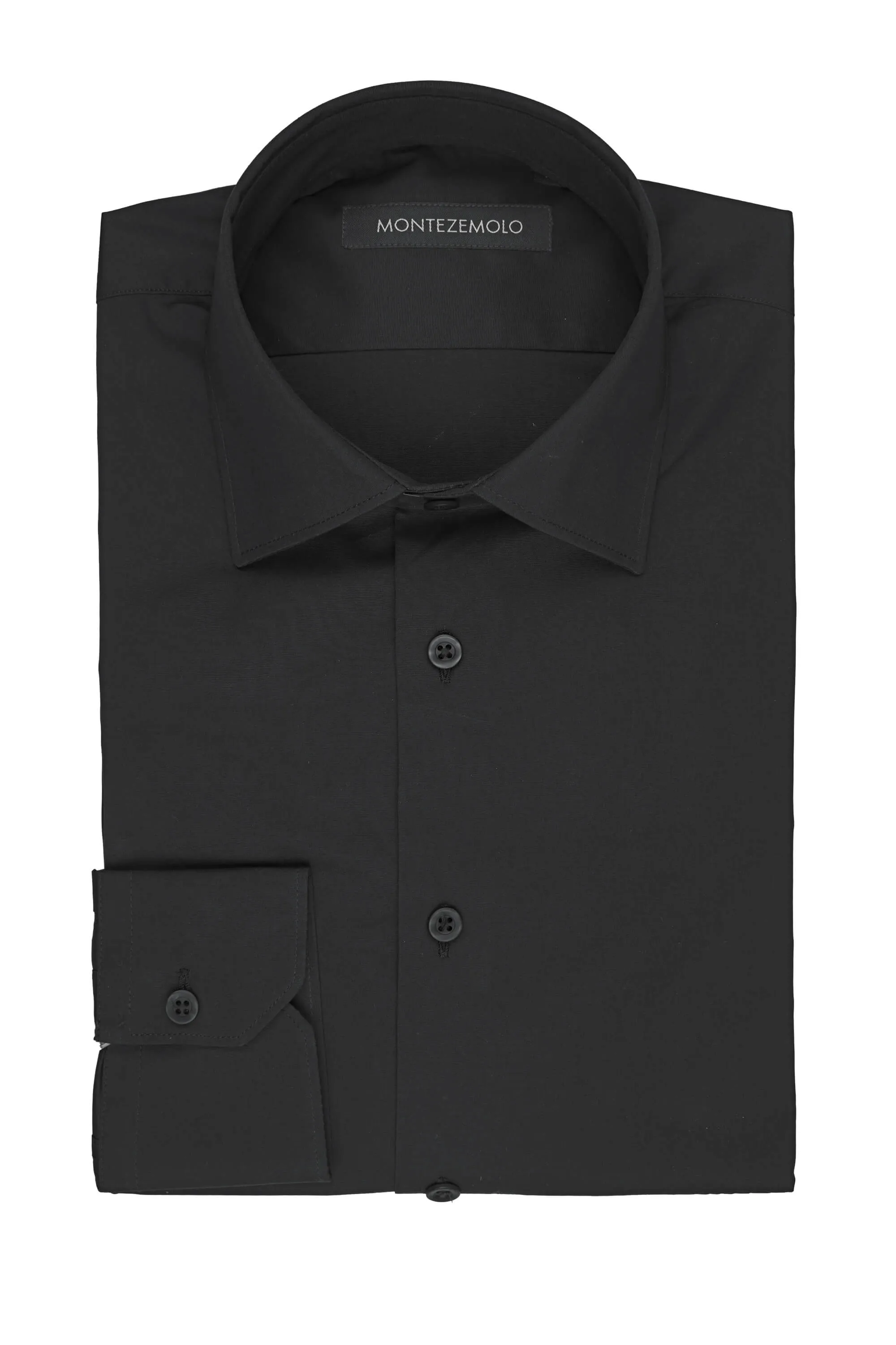 Black Plain Cotton Shirt