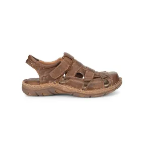 BORN CABOT III FISHERMAN CLOSED TOE SANDAL BROWN - MENS