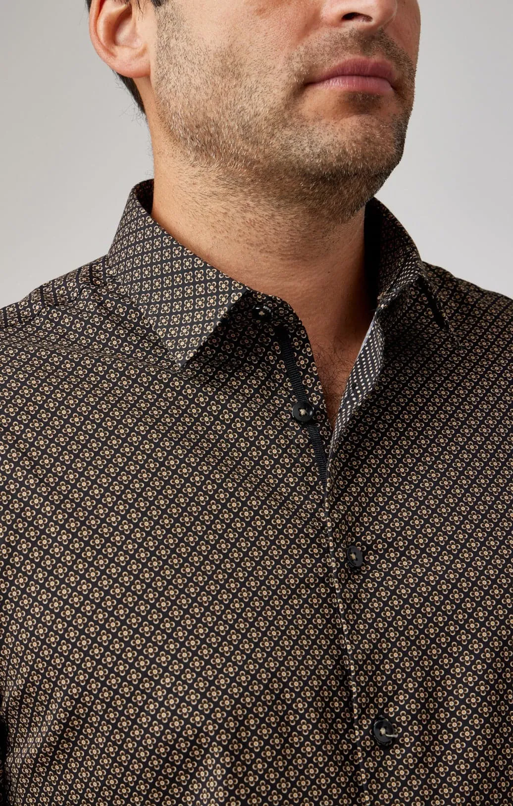 Brown Clover Geo Print Shirt