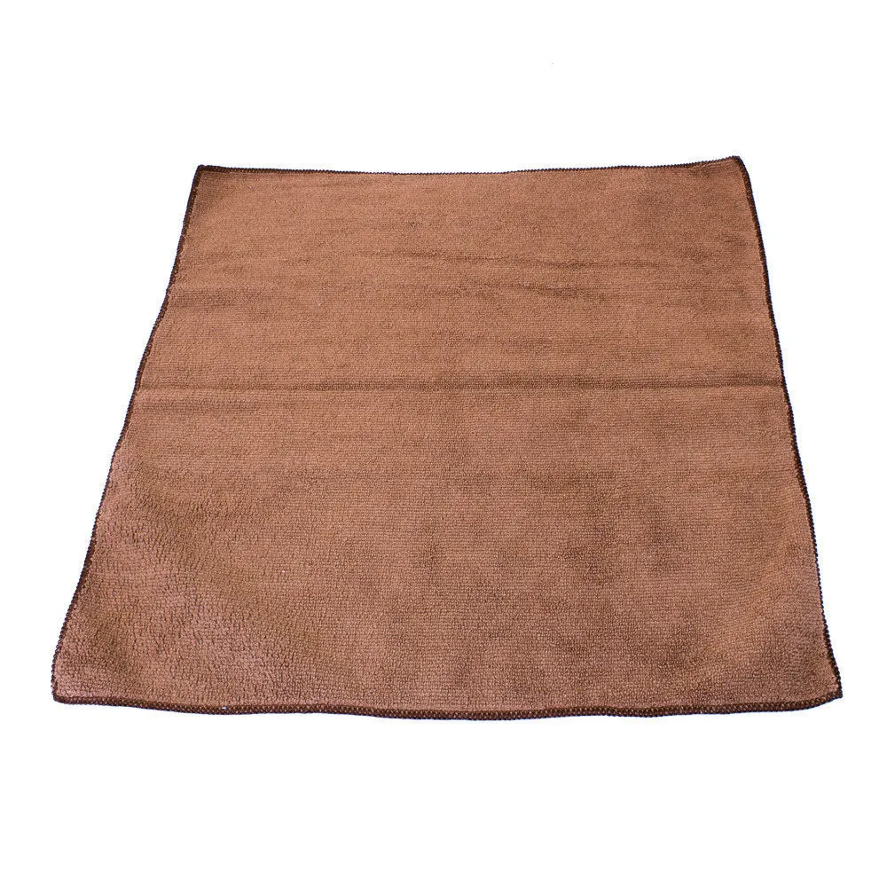 Brown Microfiber Cloth Towel 16" x 16"