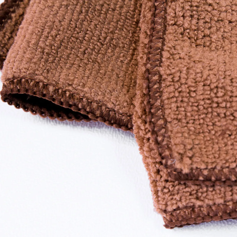 Brown Microfiber Cloth Towel 16" x 16"