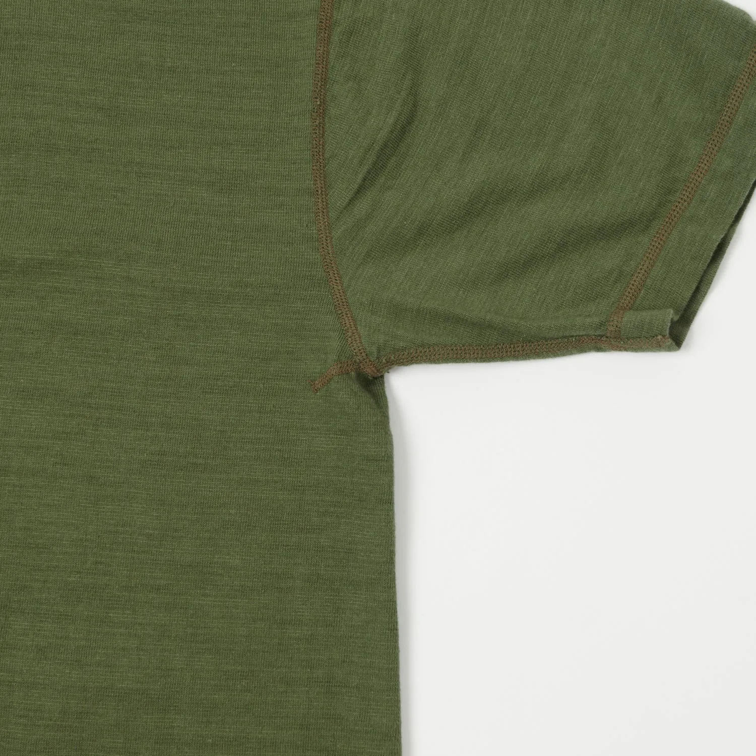 Buzz Rickson's S/S Henley Tee - Olive