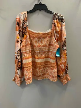 CATO PLUS SIZES Size 18/20 Orange Floral TOP