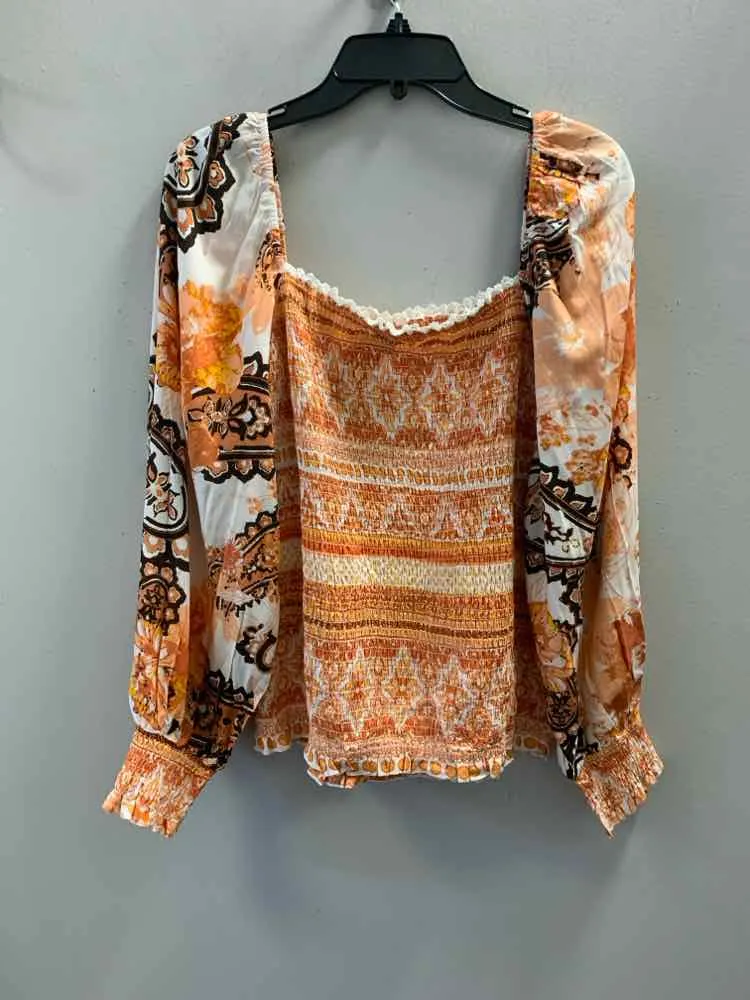 CATO PLUS SIZES Size 18/20 Orange Floral TOP