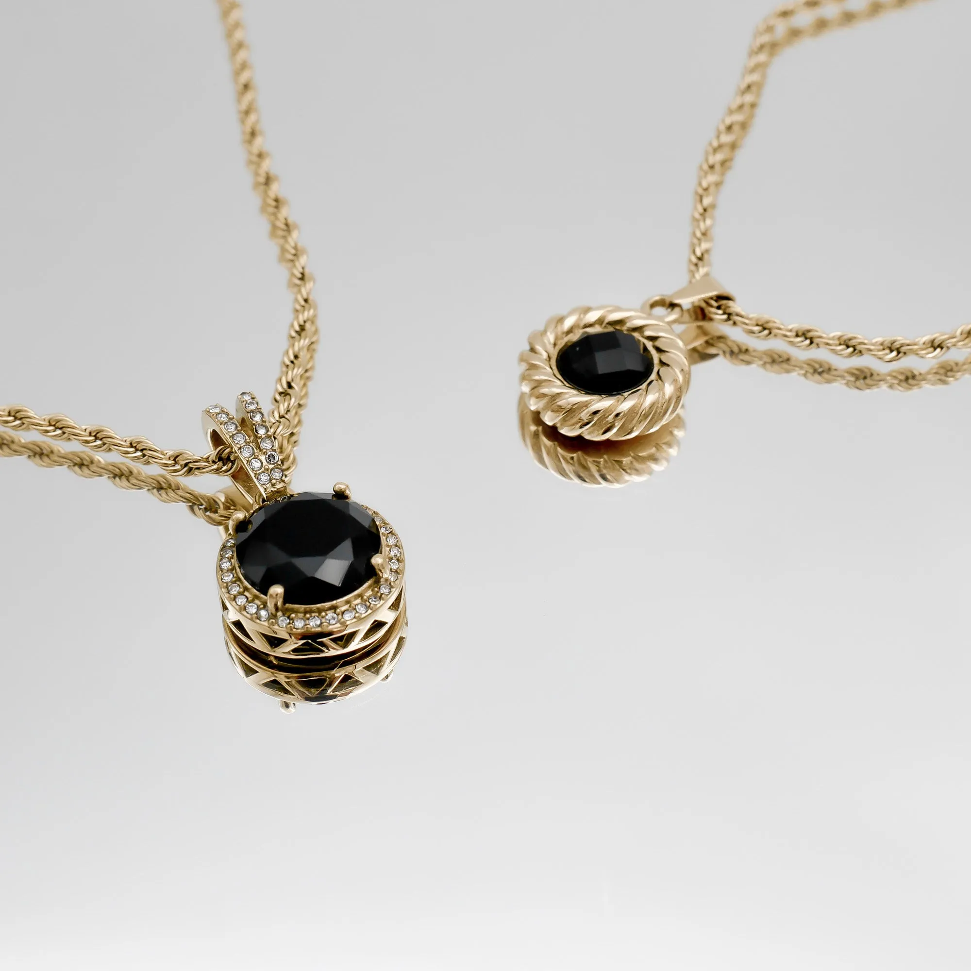 Clarissa Onyx Round Necklace