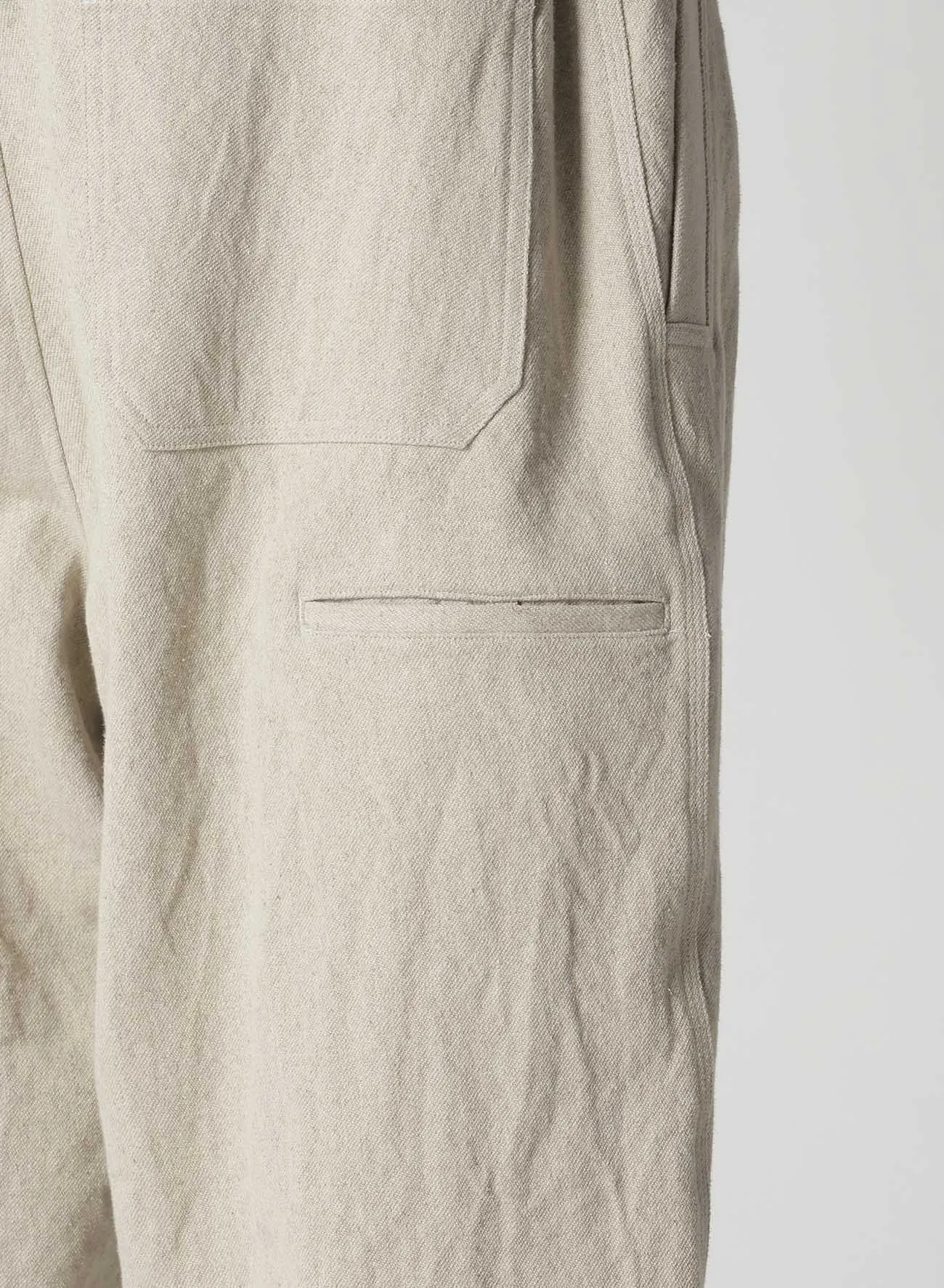 COTTON LINEN GABARDINE 3 STITCHES WORK PANTS