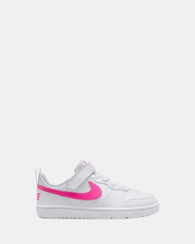 Court Borough Low Recraft Pre-School White/Laser Fuchsia