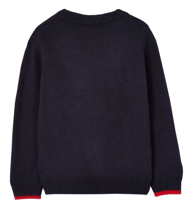 Cracking Yuletide Sweater - Navy Reindeer | Joules