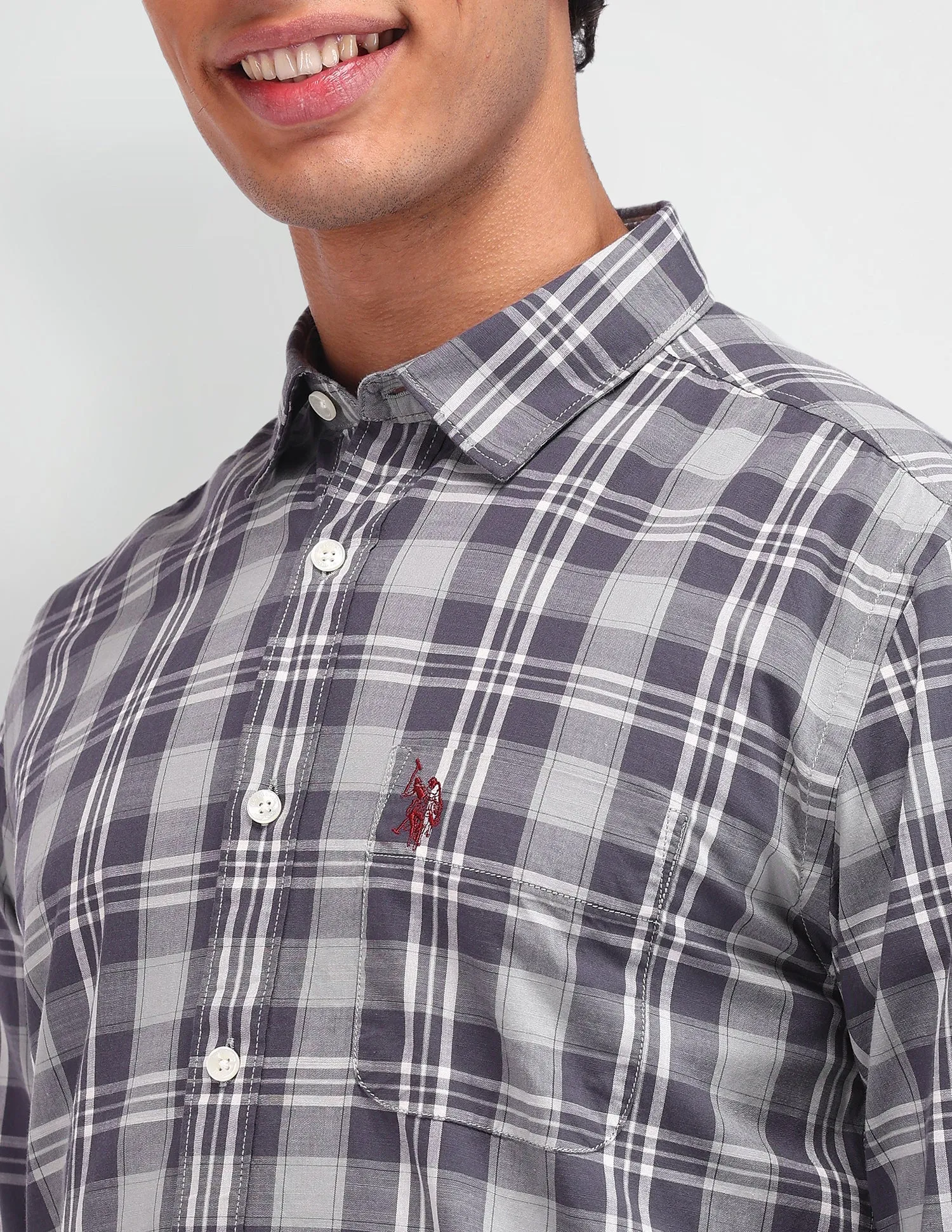 Dupplin Checked Poplin Shirt