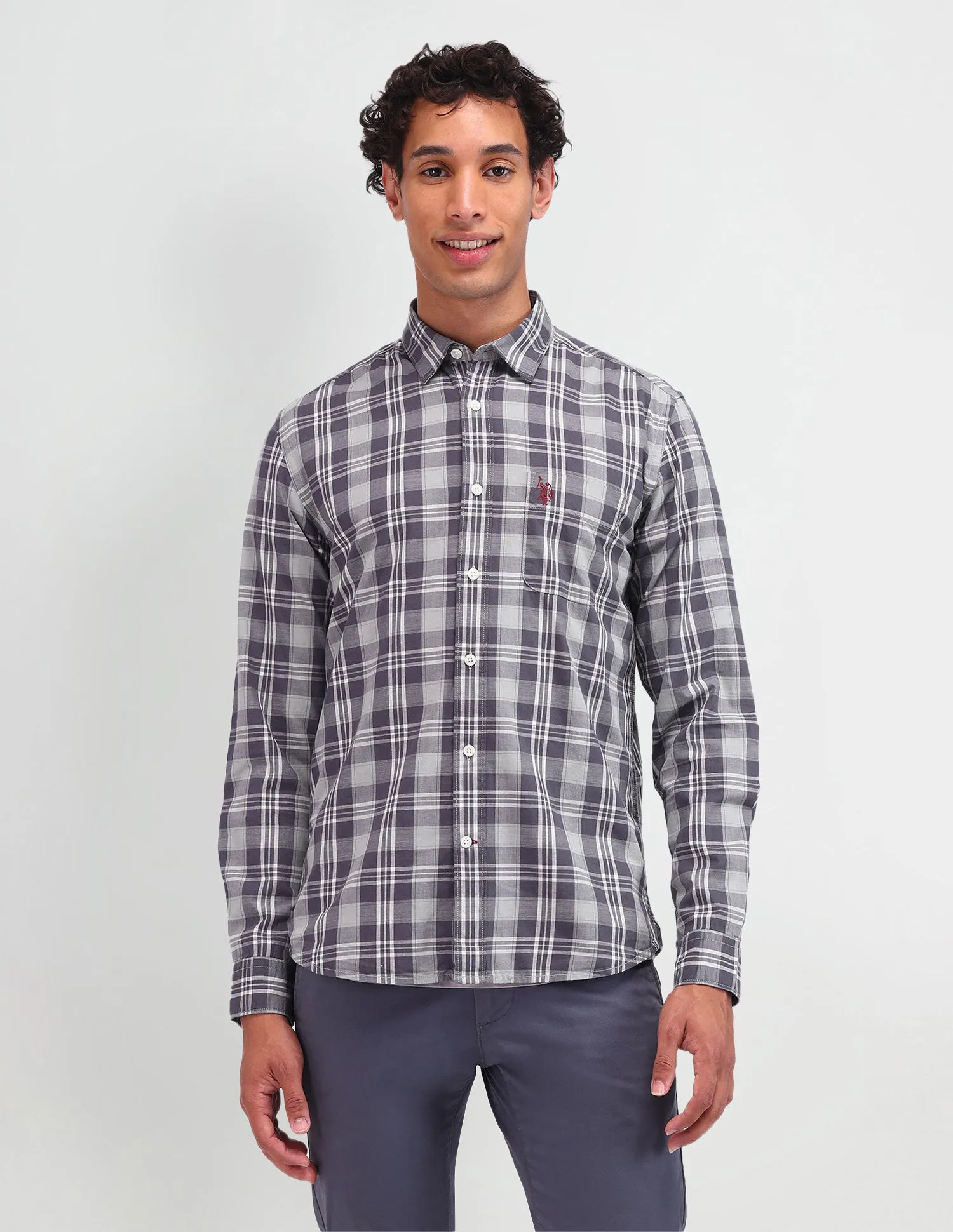 Dupplin Checked Poplin Shirt