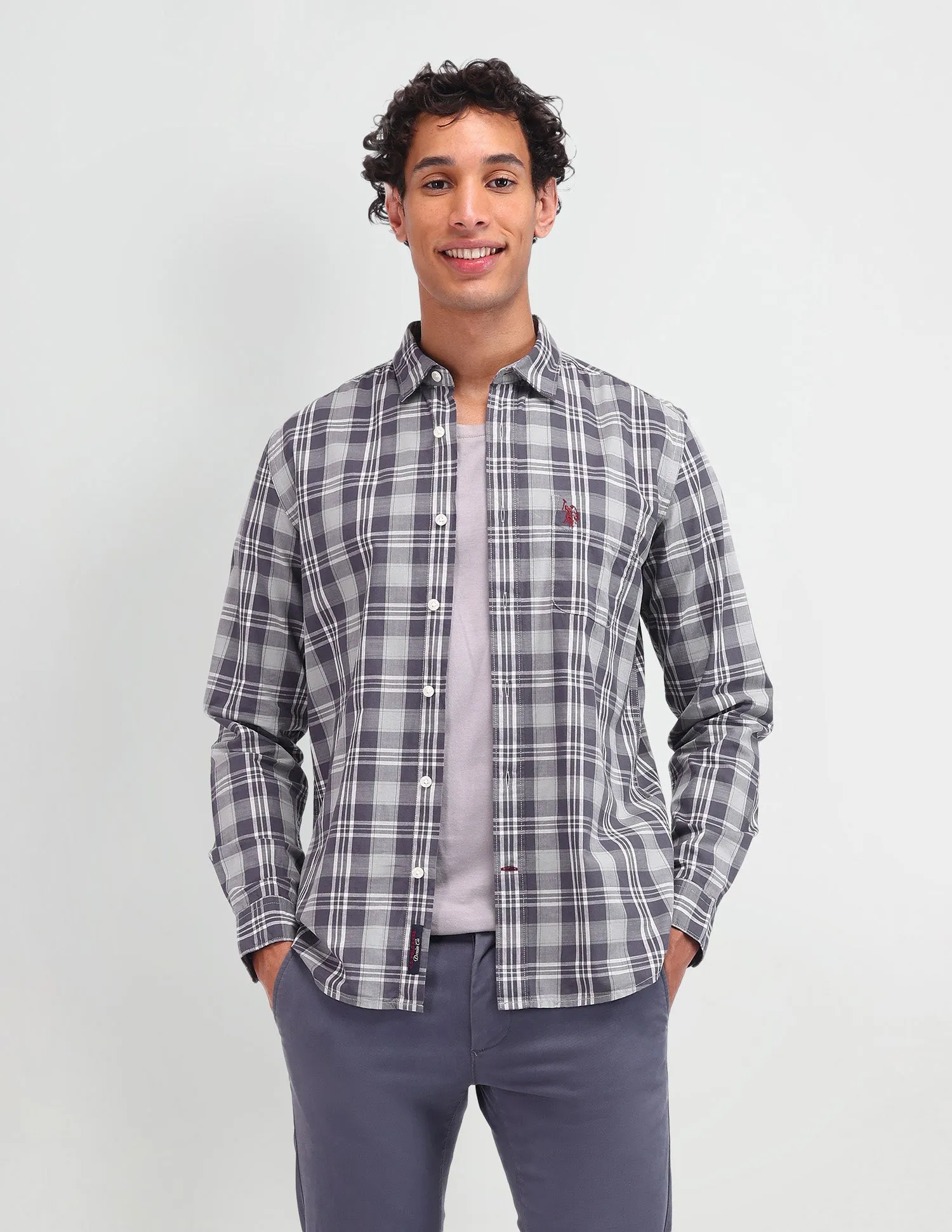 Dupplin Checked Poplin Shirt