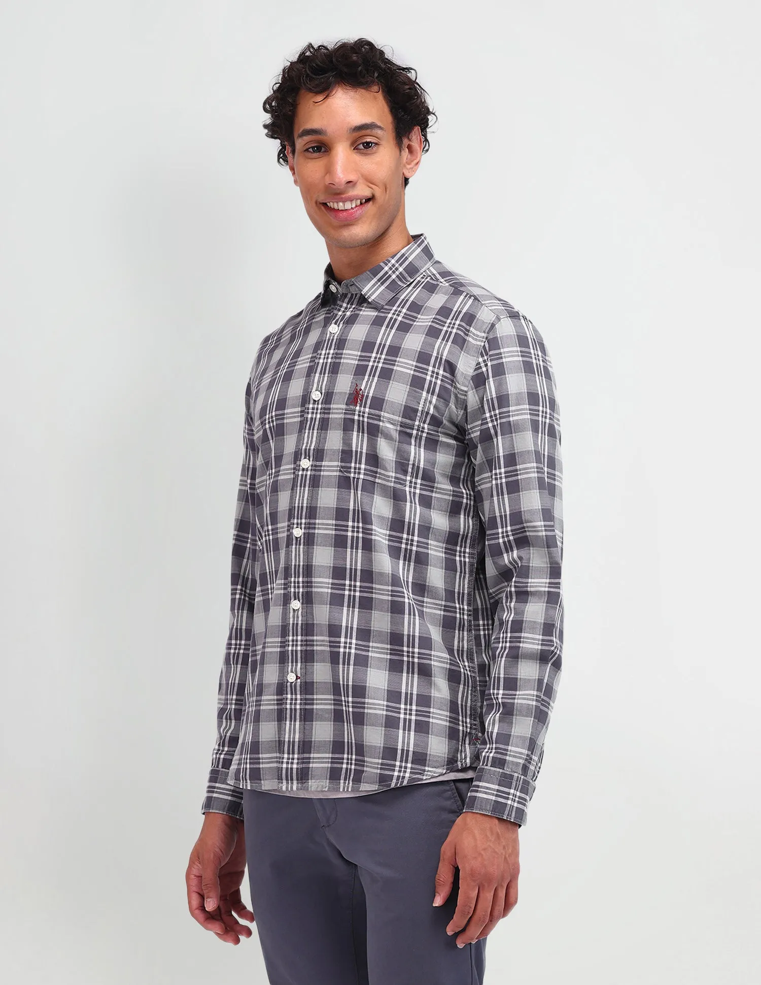 Dupplin Checked Poplin Shirt