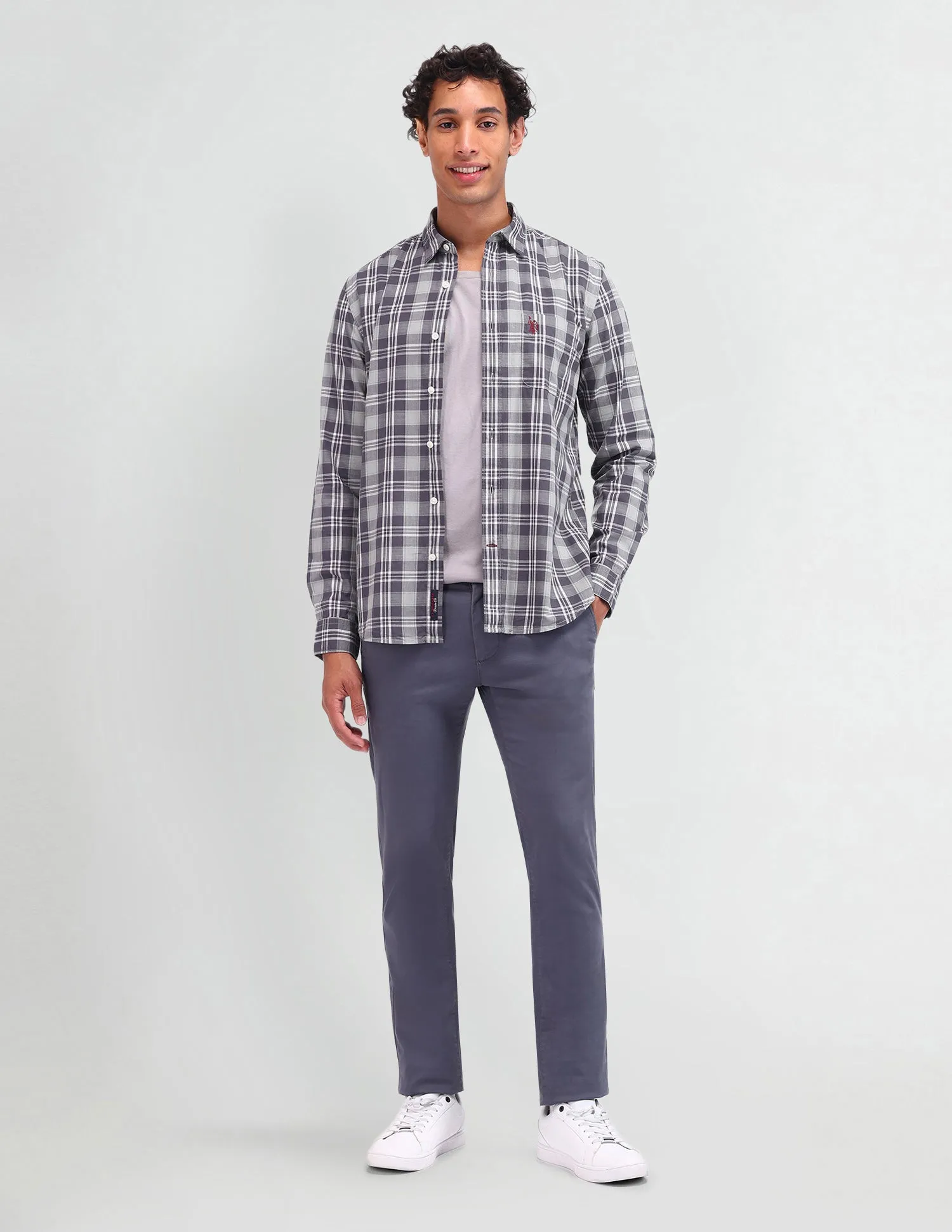 Dupplin Checked Poplin Shirt