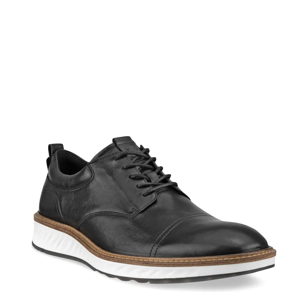 Ecco Men's ST.1 Hybrid Cap Toe Derby Lace in Black