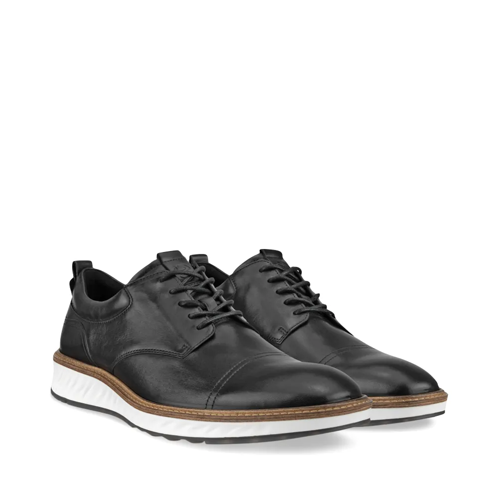 Ecco Men's ST.1 Hybrid Cap Toe Derby Lace in Black