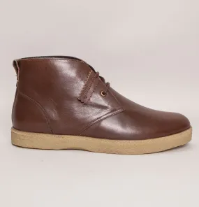 Farah Jonah Leather Desert Boots Brown