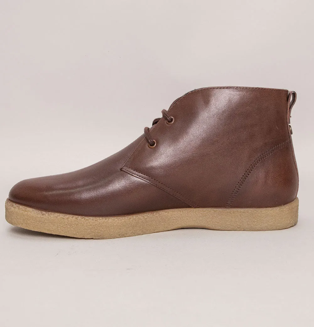 Farah Jonah Leather Desert Boots Brown