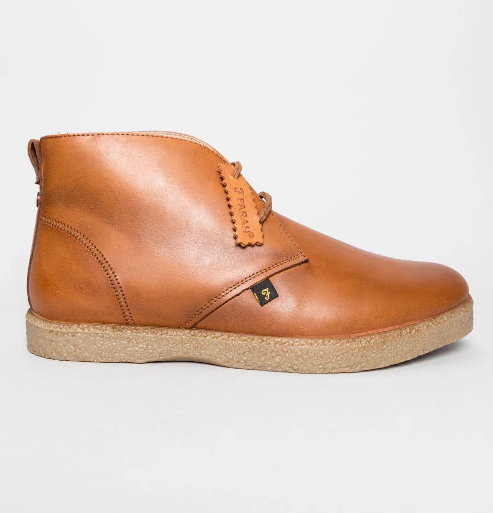 Farah Jonah Leather Mid Boots Tan