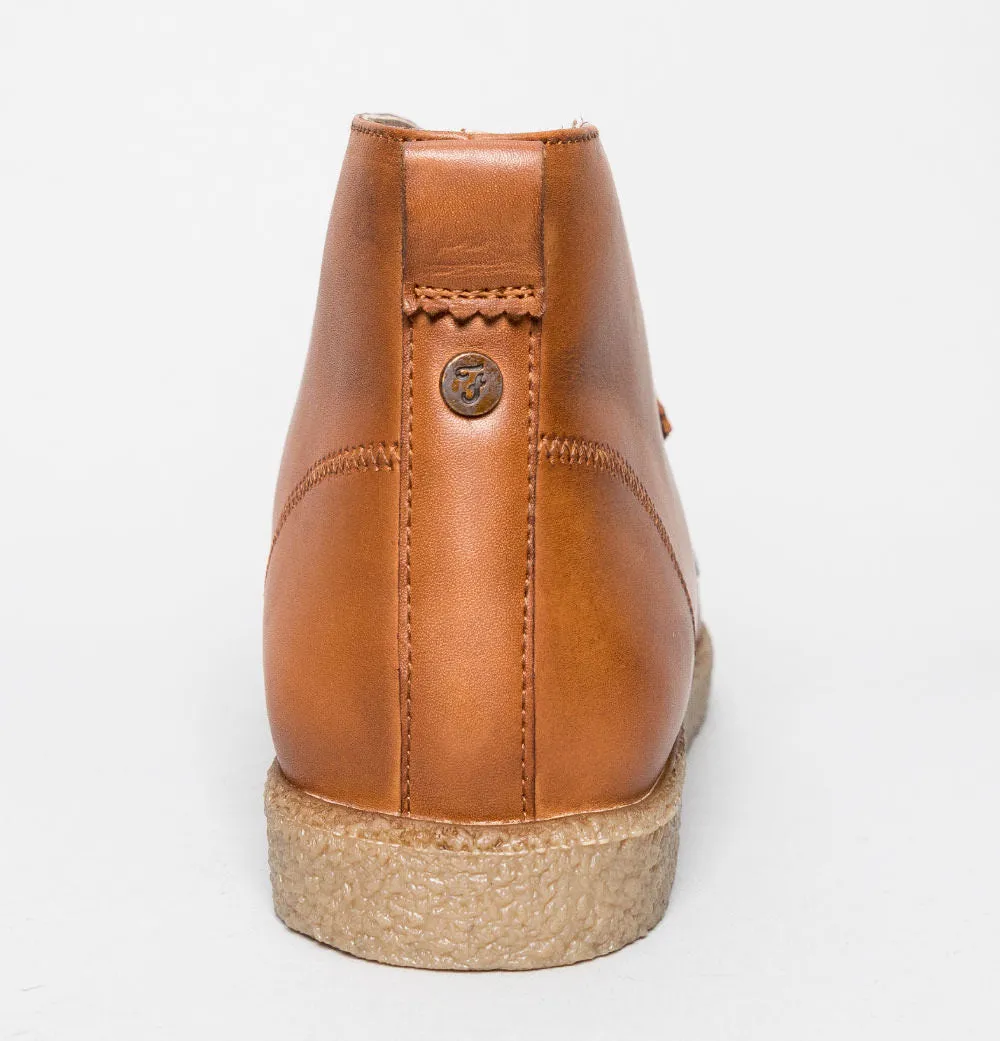 Farah Jonah Leather Mid Boots Tan