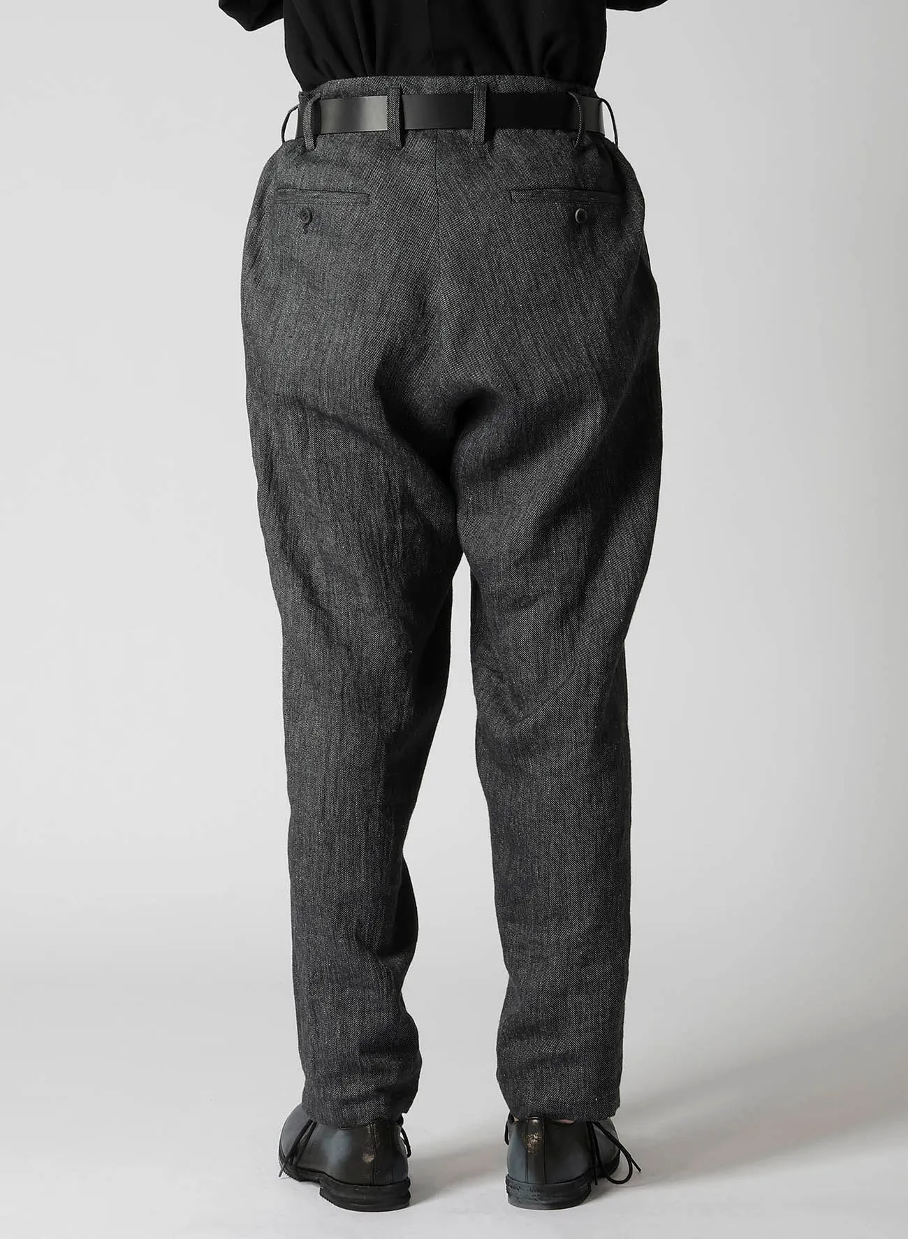 FLAX TOP GABARDINE COIN POCKET SLIM PANTS