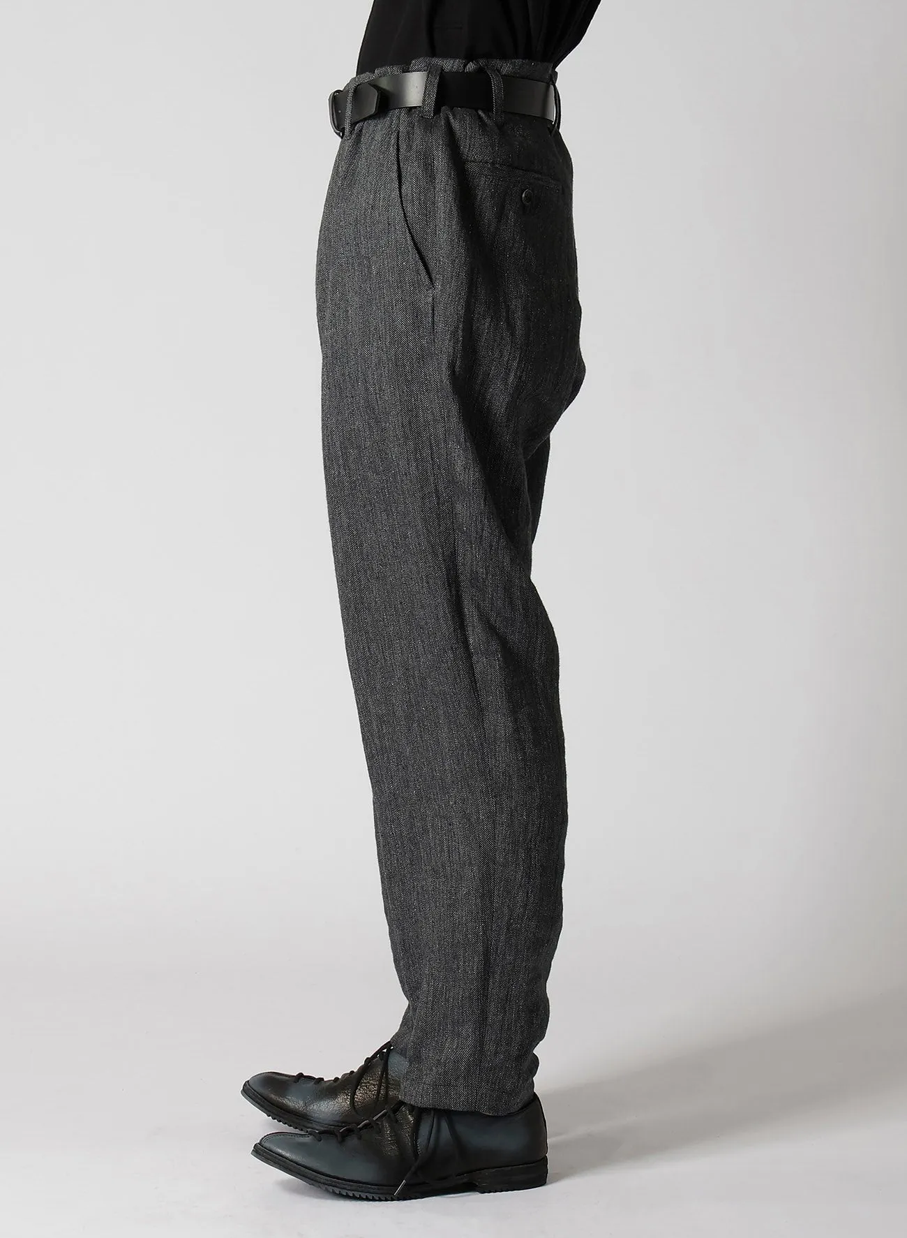 FLAX TOP GABARDINE COIN POCKET SLIM PANTS