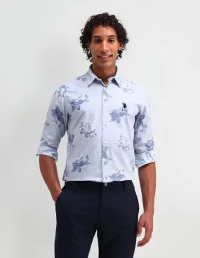 Floral Pattern Twill Shirt