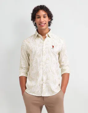 Floral Pattern Twill Shirt