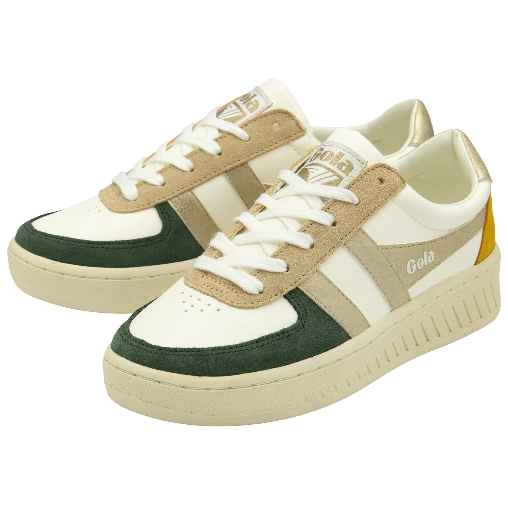 Gola Grandslam Quadrant Sneakers - Off White / Green