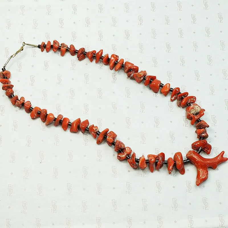 Incredible Red & Black Coral Necklace