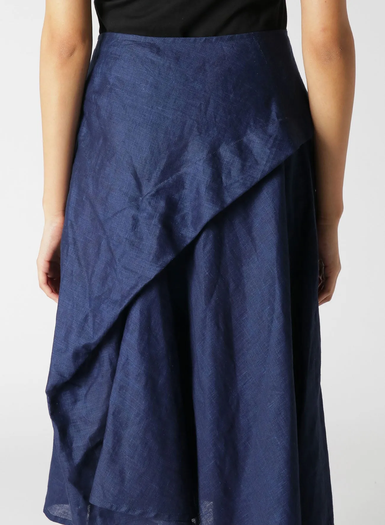 INDIGO   JAPANESE INK WRAP SKIRT