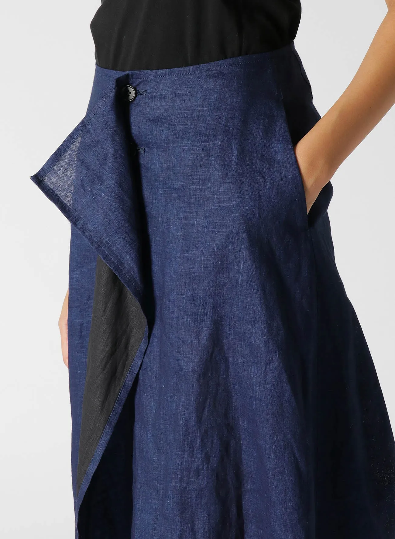 INDIGO   JAPANESE INK WRAP SKIRT