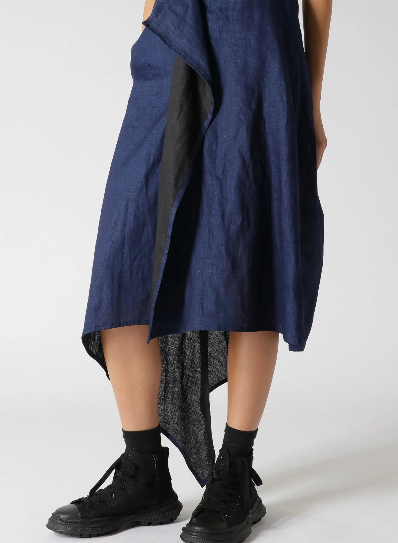 INDIGO   JAPANESE INK WRAP SKIRT