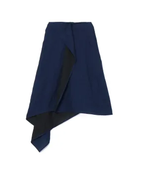 INDIGO   JAPANESE INK WRAP SKIRT